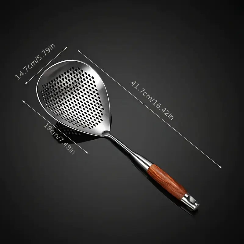 Multifunctional Wooden Handle Strainer Spatula