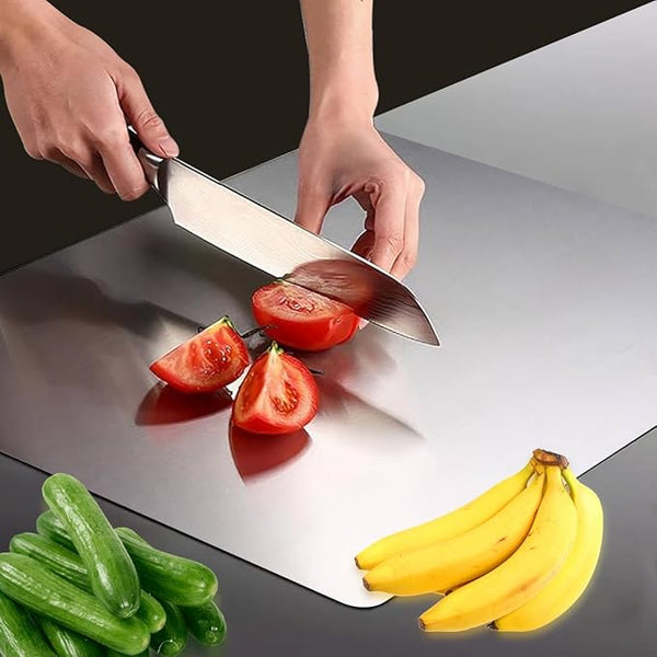 HEY BUYER Food Grade Stainless Steel Chopping Board 41 * 31 cms (Big Size)