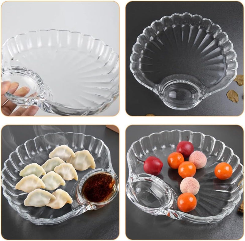 Shell shaped dumpling plate