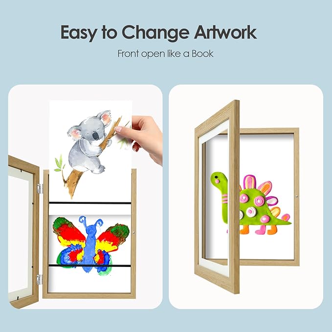 Magnetic Wooden Kids Art Frame