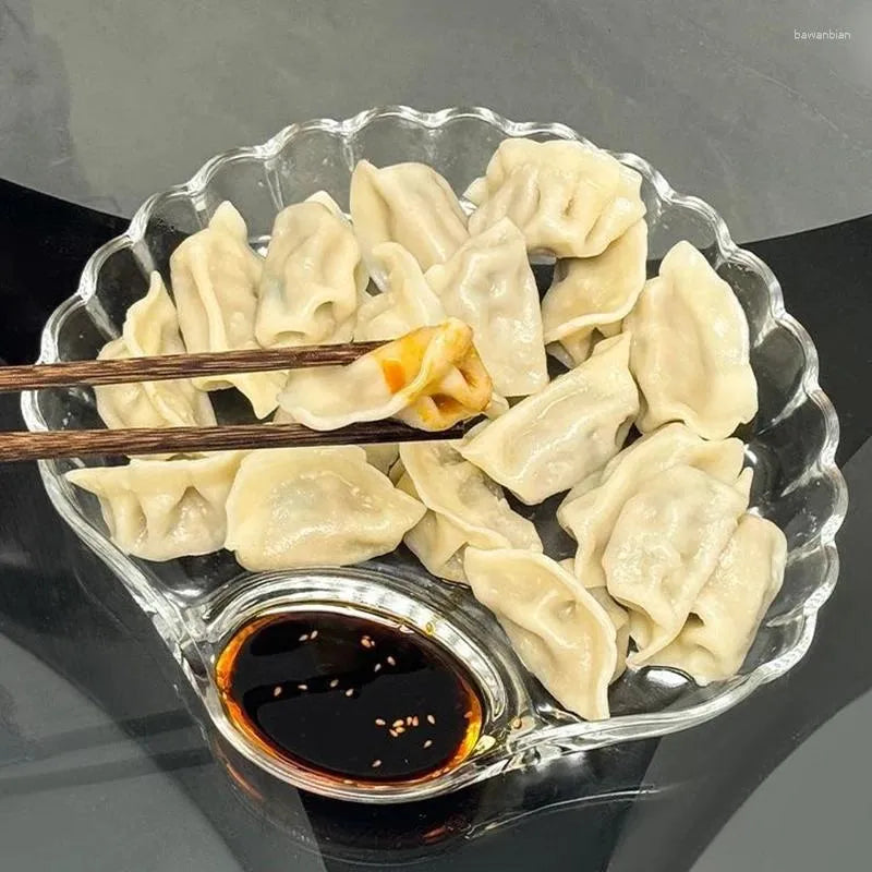 Shell shaped dumpling plate